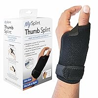 Custom Fit Thumb Splint, Moldable Thermoplastic Thumb Brace for Strains, Sprains, Thumb Injury and More, One Size