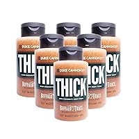 THICK High-Viscosity Body Wash for Men - Buffalo Trace Bourbon, 17.5 Fl Oz - Oak Barrel, Woodsy, Amber Scent (6 Pack)