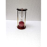 Materials: Wooden & Glass Antique Brown Hourglass, Bronze Sand Timer, Tabletop Hourglass 5 Inch Approx
