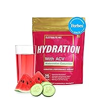 Essential Elements Hydration Packets - Watermelon Cucumber Pack - Sugar Free Electrolytes Powder Packets - 25 Stick Packs of Electrolytes Powder No Sugar - Hydration Drink - with ACV & Vitamin C