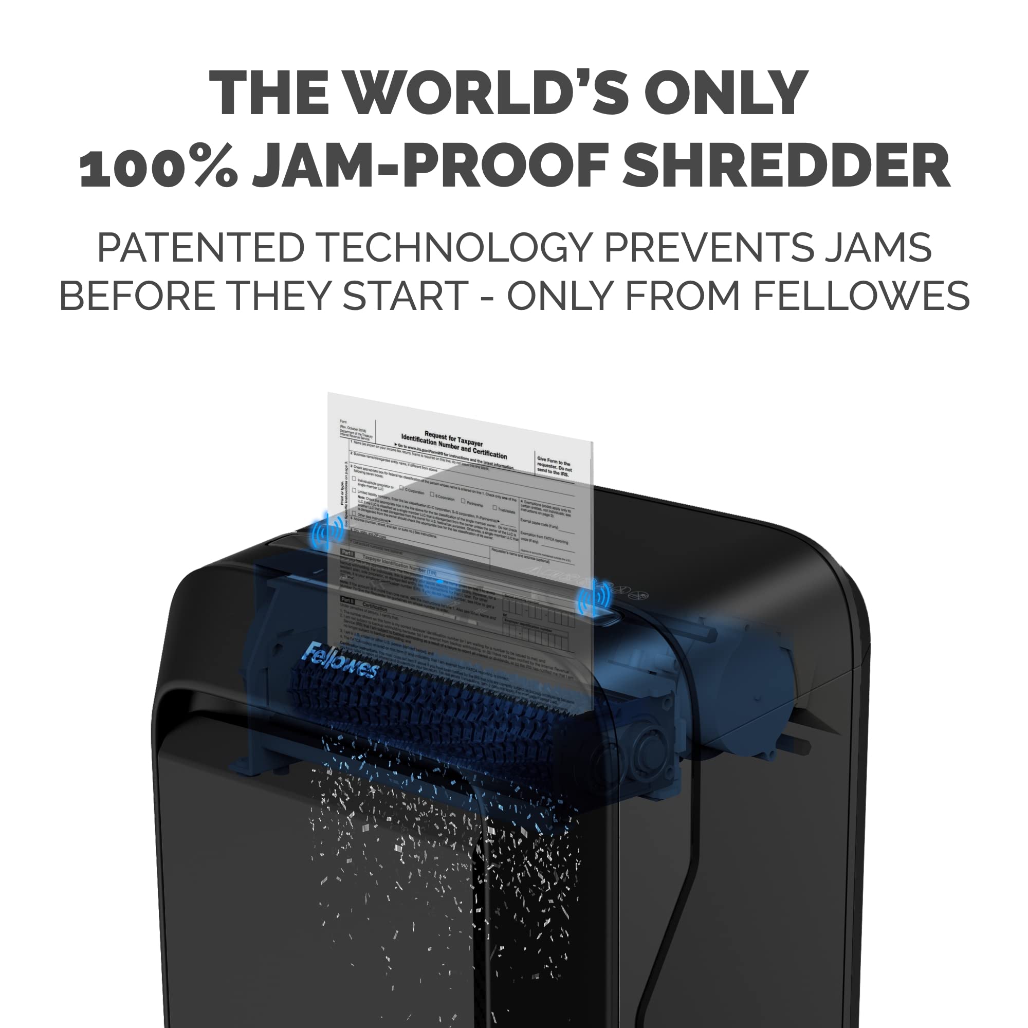 Fellowes LX210 P-4 Micro-Cut Paper Shredder, Jam-Proof Heavy-Duty Paper Shredder for Office, 16 Sheet Capacity, Black
