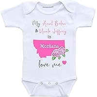 Aunt and Uncle baby gifts Customizable Montana baby clothes