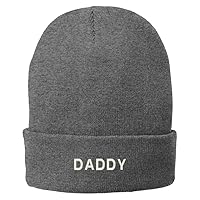 Trendy Apparel Shop Daddy Embroidered Winter Knitted Long Beanie