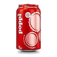 POPPI Sparkling Prebiotic Soda, Beverages w/Apple Cider Vinegar, Seltzer Water & Fruit Juice, Low Calorie & Low Sugar Drinks, Classic Cola, 12oz (12 Pack) (Packaging May Vary)