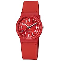 Women's Classic Quartz Watch with Resin Strap, Red, 100 Meter Water Resistant