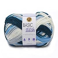 Lion Brand Yarn Basic Stitch Anti-Pilling Knitting Yarn, Yarn for Crocheting, Fairview, 555 Foot (Pack of 1)