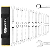 Amazon Basics Combination Metric and SAE Wrench Sets, Set of 24