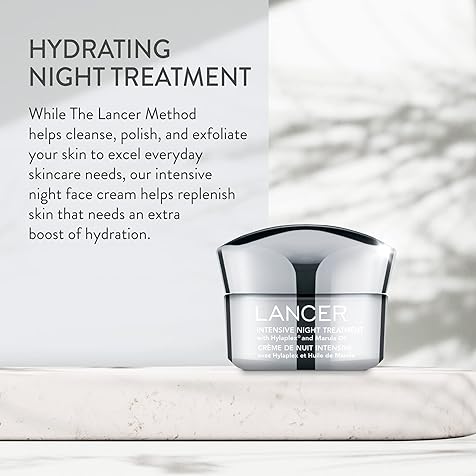 Skincare Intensive Night Treatment with Hylaplex and Marula Oil, Daily Anti-Aging Moisturizer, 1.7 Fluid Ounces