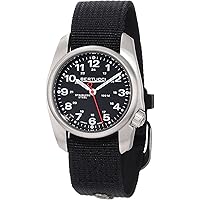 Bertucci A-1S Field Watch, Stainless Steel Casing, Black Dial, Heavy Duty Two Ply Black Band