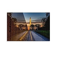 VFTTHYR Vietnam War Memorial Wall Posters Reflect on Modern Home Bedroom Office Decoration Posters2 Canvas Painting Wall Art Poster for Bedroom Living Room Decor 08x12inch(20x30cm) Unframe-style