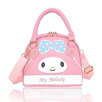 Melody Cute Tote Shell Bag Small Crossbody Bags for Women Synthetic Leather Satchel Bag Shoulder Purse Crossbody Handbag Pink B