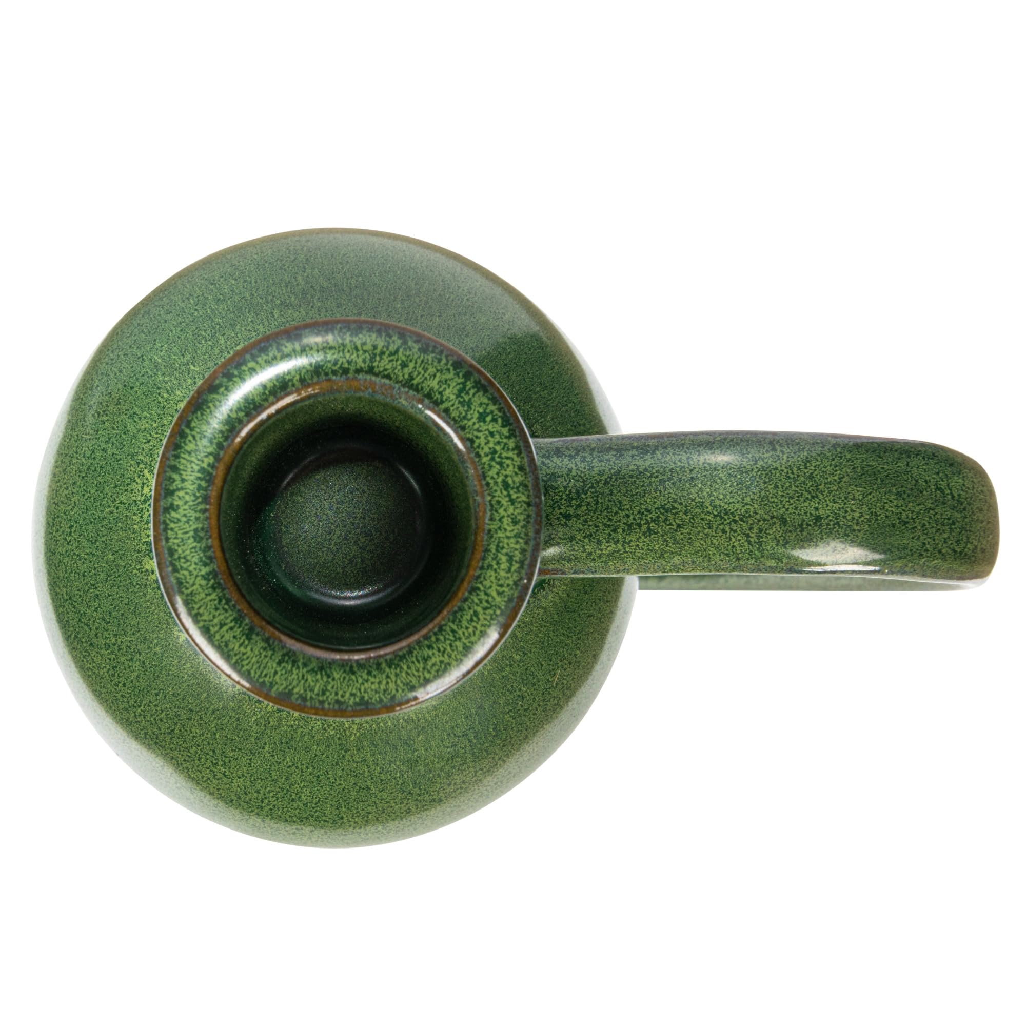 Bloomingville Stoneware Handle, Reactive Glaze, Green (Each One Will Vary) Taper Holder