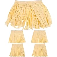 BESTOYARD 5pcs Hawaii Hula Skirt Natural Grass Raffia Tassel Hula Dress Hawaiian Luau Party Performance Costume Skirt for Kids Adults Summer Beach Party Dress