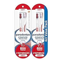 Complete Protection Oral Care Soft Toothbrush for Healthy Gums and Strong Teeth - 4 count