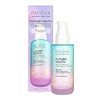 Pacifica Beauty, Future Youth Daily Turnaround Hydrating Moisturizer SPF 50, Lightweight Face Sunscreen, Fast-Absorbing, Fights Signs of Aging, UVA/UVB Broad Spectrum, Chemical Sunscreen, Vegan
