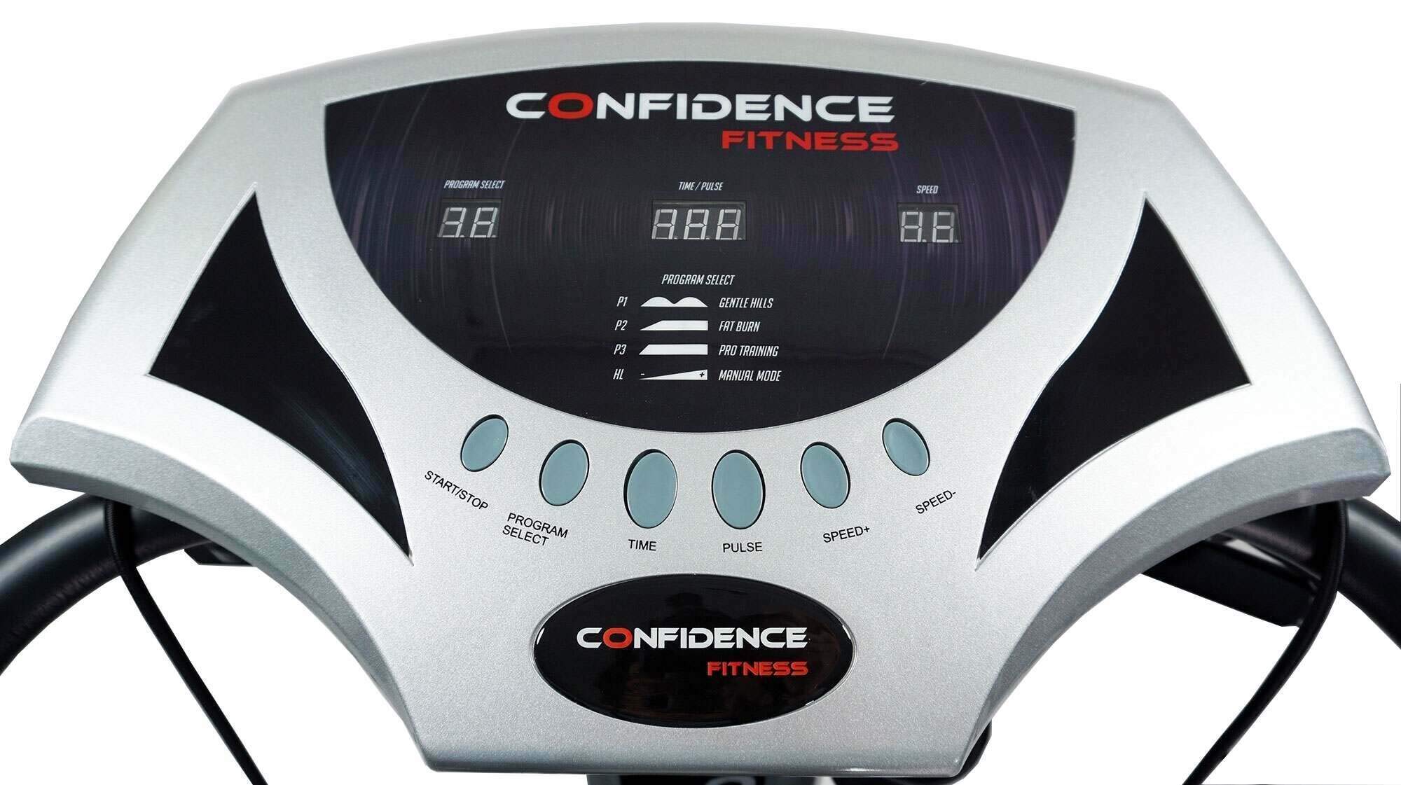 Confidence Fitness Slim Full Body Vibration Platform Fitness Machine, Black