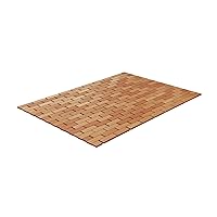 Bath Mat- Natural Wooden Non-Slip Roll Up Lattice Design Mat for Indoor or Outdoor Bathtub, Shower, Sauna, Hot Tub by Lavish Home