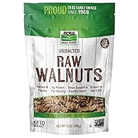 NOW Foods, Walnuts, Raw and Unsalted, Halves and Pieces, Natural Source of Protein and Essential Fatty Acids, Grown in the USA, Certified Non-GMO, 12-Ounce (Packaging May Vary)