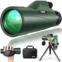12x56 High Power Monocular with Phone Adapter, Tripod, Bag - BAK4 Prism & FMC Lens for Bird Watching, Hunting, Hiking, Camping