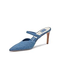 Dolce Vita Women's Kanika Heeled Sandal, Blue Denim, 8.5