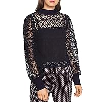 1.STATE Womens Lace Crop Top Blouse