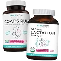 Bundle of Organic Lactation Support & Goats Rue - Organic Lactation Support Bundle - Organic Breastfeeding Supplement - Milk Supply Support & Organic Goat's Rue - Support for Mothers - (60 Capsules)