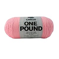Caron One Pound Solids Yarn, 16oz, Gauge 4 Medium, 100% Acrylic - Pink- For Crochet, Knitting & Crafting ( 1 Piece )