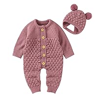 Fleece Jacket Girl Jumpsuit Romper Sweater Boy Baby Knitted Set Boys Romper&Jumpsuit Baby Long Pant