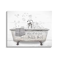 When All Fails Bubble Bath Phrase Canvas Wall Art, Design by Lori Deiter