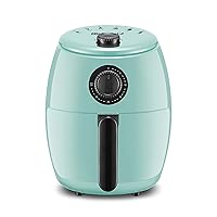 Elite Gourmet EAF-0201BL Personal Compact Space Saving Electric Hot Air Fryer Oil-Less Healthy Cooker, Timer & Temperature Controls, 1000W, 2.1 Quart, Mint