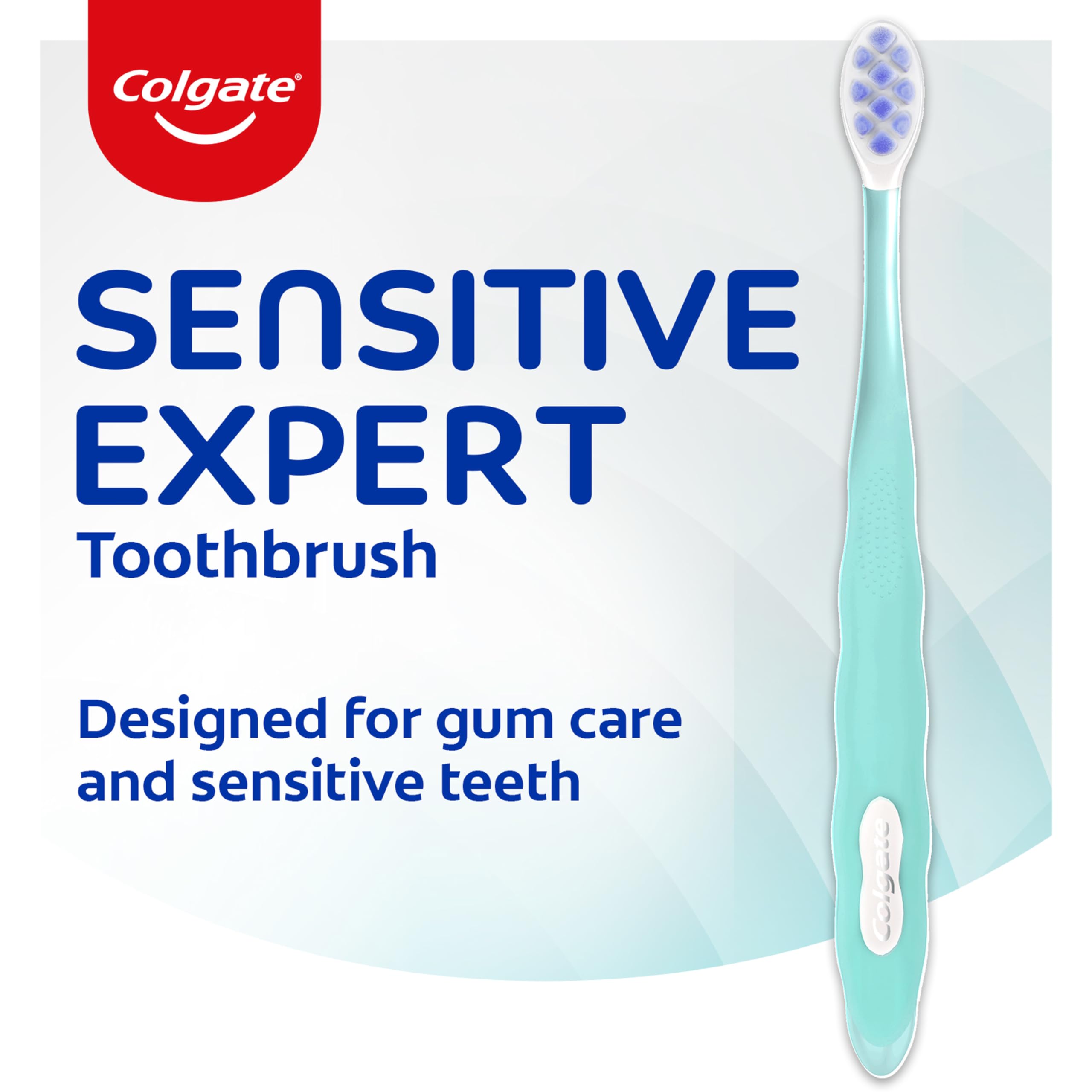 Colgate Sensitive Expert Ultra Soft Sensitive Toothbrush Pack, Extra Soft Toothbrush for Sensitive Gums and Teeth, Gently Cleans Teeth and Gums, 2 Pack