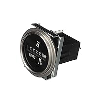 Seachoice Hourmeter Gauge for Boats, Round, 2 in., Stainless Steel Bezel