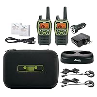 Midland - T77VP5J Jeep® X-TALKER Extreme Dual Pack - 22 Channels, 121 Privacy Codes, Water Resistant - Clear Communication with Weather Alert - Jeep® Branded Carrying Case & Headset Included