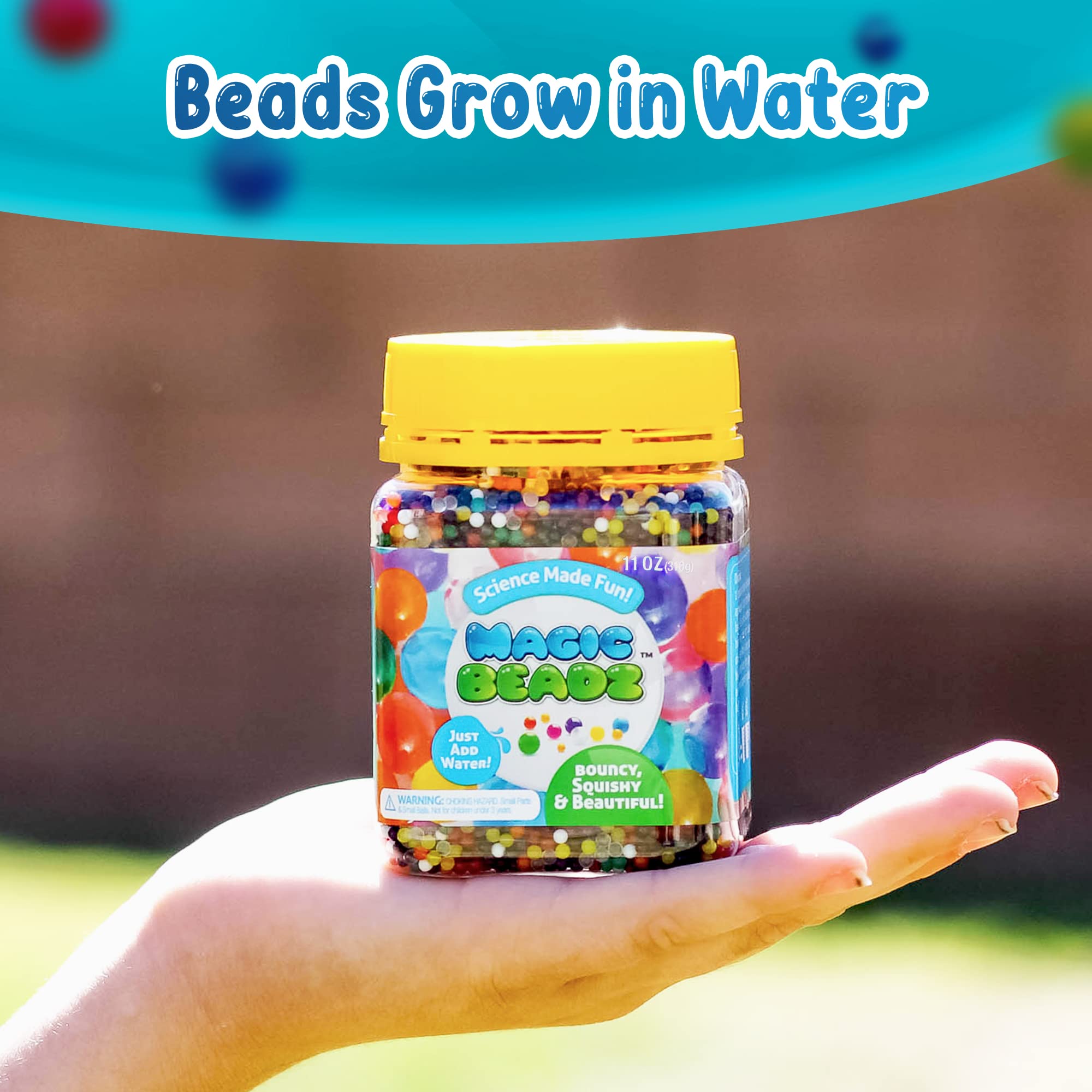 Colorful Non Toxic Water Beads (6.35 oz) - 20,000 Multi Color Water Beads in 12 Colors - Large Water Beads Grows Many Times Original Size - Water Beads for Plants or Vases - Sensory Play Fun (3+)