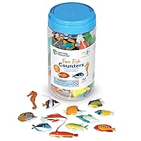 Fun Fish Counters - Set of 60, Ages 3+ Fishing Toys for Kids, Educational Counting and Sorting Toy, Animal Toys for Kids