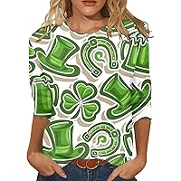 St Patricks Day Shirt Women Long Sleeve Green Day Shirt Crewneck Long Sleeve Blouses Casual Sweatshirts for Girls