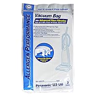 DVC Replacement For 464716 Panasonic U3, U6 Synthetic Bag Allergen Performance | Made in the USA | Replacement Parts to Keep Clean and Breathe Easy | 3 Pack