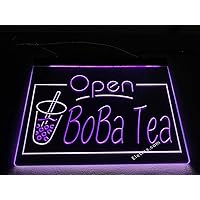 Bar Neon Light Sign Boba Tea. Open. Bubble Milk Tea St6-i4031 Lamp Neon Like Led Signs For Wall Decor