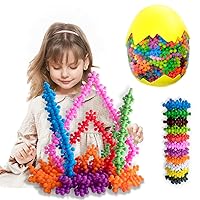 500 Pieces Building Blocks Stem Toys for Kids Educational Clip Connect Building Discs Toys for Preschool Kids Boys and Girls Aged 3+, Safe Material Creativity Kids Interlocking Solid Plastic Toys