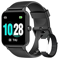 Blackview Smart Watch, 1.85 Touch Screen Fitness Watch with Blood Oxygen Heart Rate Sleep Monitor Waterproof Activity Tracker with Pedometer Stopwatch Smartwatch for Men Women