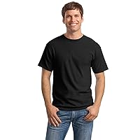 Hanes 5.2 oz. ComfortSoft Cotton T-Shirt (5280) Pack of 6-BLACK
