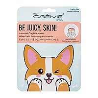 The Crème Shop Korean Skin Care Animal Face Mask Sheet 3 Pack (Corgi)