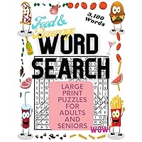 Large Print Word Search Book, 111 Food & Beverage Themed Search Puzzles for Adults and Seniors (8.5x11