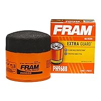 Fram Extra Guard PH9688, 10K Mile Change Interval Oil Filter, Cylindrical, 4