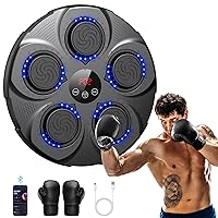 JEYFLAW Music Boxing Machine, Electronic Bluetooth Music Boxing Equipment Wall Mount, Large Adult Youth Professional Boxing Training Punching Equipment with Boxing Gloves, Boxing Game for Gym and Home