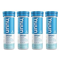 Nuun Sport: Electrolyte Drink Tablets, Tropical, 10 Count (Pack of 4)