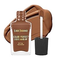 Black Radiance Color Perfect Liquid Full Coverage Foundation Makeup, Brownie, 1 Ounce