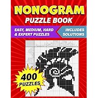 Nonogram Puzzle Book: 400 Challenging Puzzles: Train Your Brain and Improve Your Logic Skills