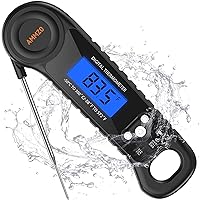 Digital Meat Thermometer for Grilling, Instant Read Food Thermometer Waterproof with Backlight for Cooking, Deep Fry, BBQ, Grill, Smoker and Roast