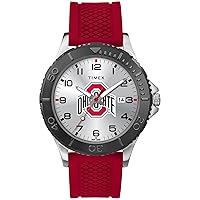 Timex Tribute Men's Collegiate Gamer 42mm Watch – Ohio State Buckeyes with Red Silicone Strap